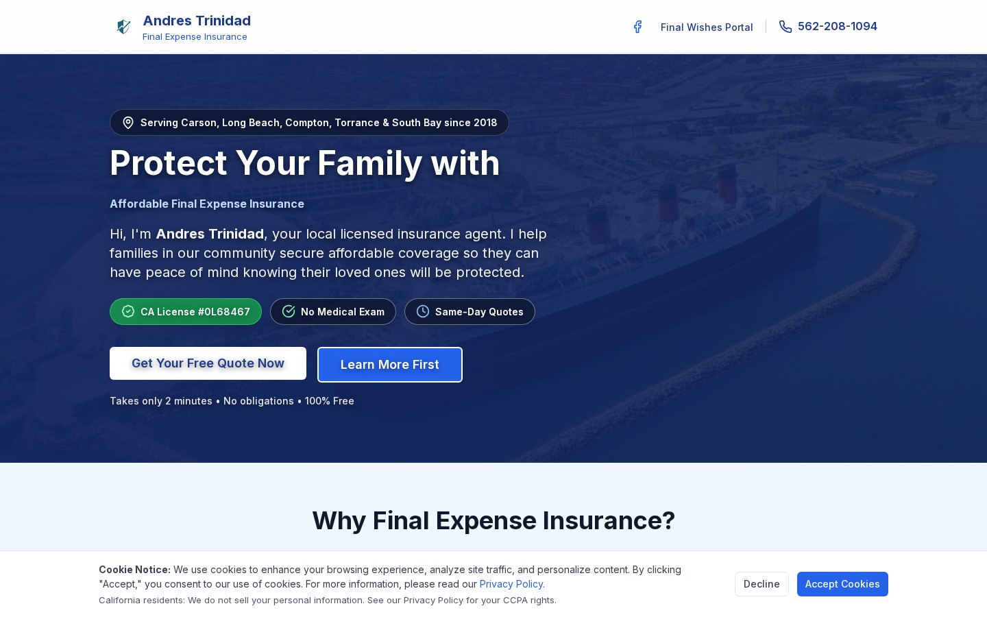 Final Expense Coverage application preview
